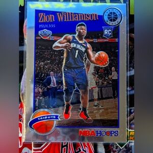 2019-20 Panini Zion Williamson Rookie NBA Hoops Premium Stock Tribute